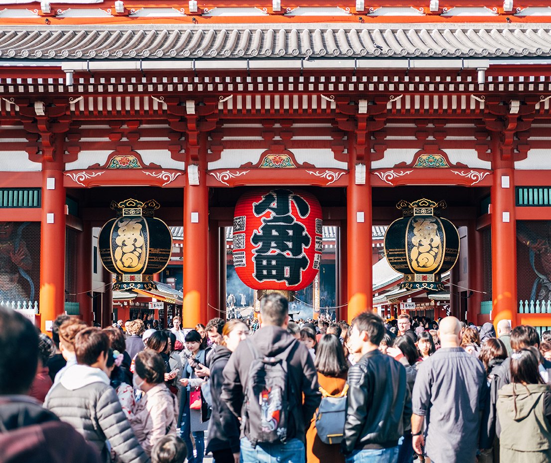Day 2 - Tokyo Japan - temple people